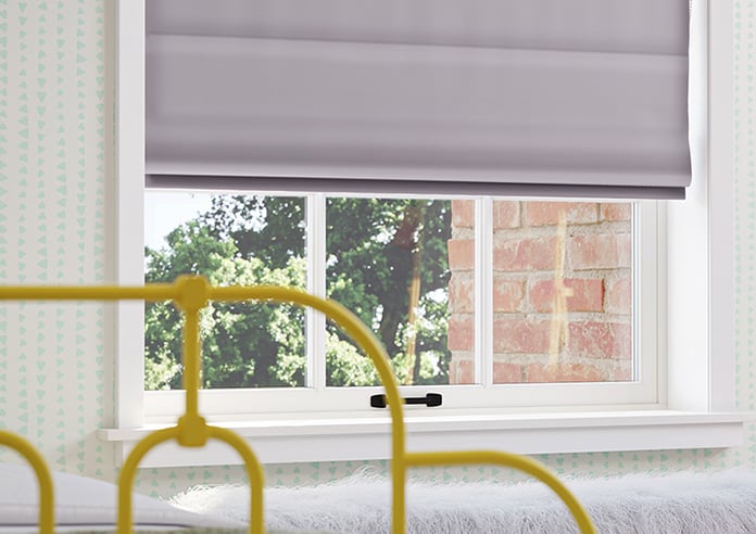 Menton, Pearl Violet - Motorised Roman Blind - Image 5